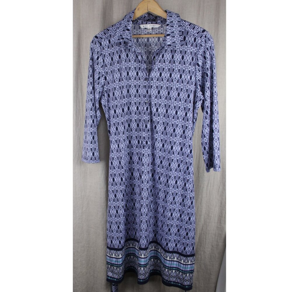 Lightweight Packable Shirt Dress Sz L Max Studio